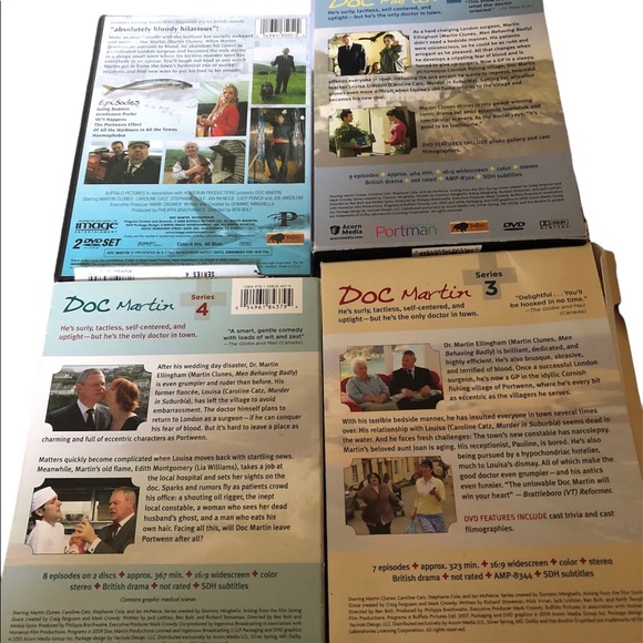 Doc Martin Tv Series  DVD Season 1-4 Acorn Media Tested - Picture 8 of 9